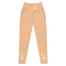 Load image into Gallery viewer, POSITION-STARBRUST FLOWER - Crossover leggings with pockets