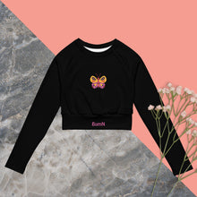 Load image into Gallery viewer, BumN-BUTTERFLY - Recycled long-sleeve crop top