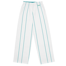 Load image into Gallery viewer, BumN-BLUE PIN STRIPE - All-over print unisex wide-leg pants