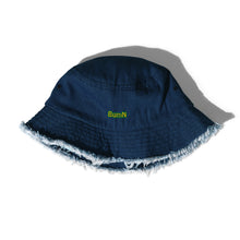 Load image into Gallery viewer, BumN - Distressed denim bucket hat
