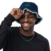 Load image into Gallery viewer, BumN - Distressed denim bucket hat