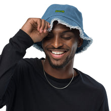 Load image into Gallery viewer, BumN - Distressed denim bucket hat