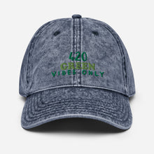 Load image into Gallery viewer, 420 GREEN VIBES - Vintage Cotton Twill Cap