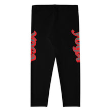 Load image into Gallery viewer, POSITION - BLACK & RED-Capri Leggings