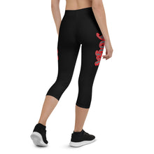 Load image into Gallery viewer, POSITION - BLACK & RED-Capri Leggings