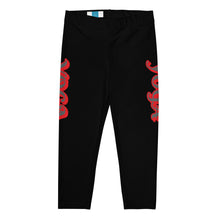 Load image into Gallery viewer, POSITION - BLACK & RED-Capri Leggings