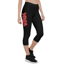 Load image into Gallery viewer, POSITION - BLACK & RED-Capri Leggings