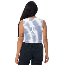 Load image into Gallery viewer, POSITION - BLUE CIRCLE TIE-DYE-YOGA - Crop Top