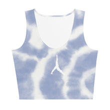 Load image into Gallery viewer, POSITION - BLUE CIRCLE TIE-DYE-YOGA - Crop Top