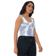 Load image into Gallery viewer, POSITION - BLUE CIRCLE TIE-DYE-YOGA - Crop Top