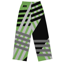 Load image into Gallery viewer, BumN-GREEN ABSTRACT - All-over print unisex wide-leg pants