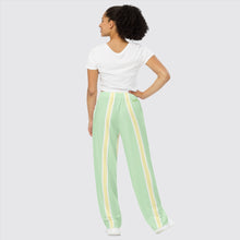 Load image into Gallery viewer, BumN-STRIPES - All-over print unisex wide-leg pants