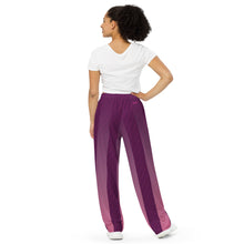 Load image into Gallery viewer, BumN-PURPLE - All-over print unisex wide-leg pants