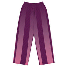 Load image into Gallery viewer, BumN-PURPLE - All-over print unisex wide-leg pants
