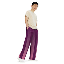 Load image into Gallery viewer, BumN-PURPLE - All-over print unisex wide-leg pants
