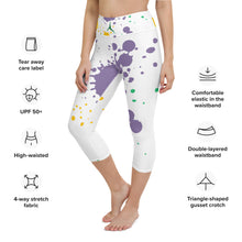 Load image into Gallery viewer, POSITION - COLORFUL SPLATTER - Yoga Capri Leggings
