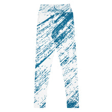 Load image into Gallery viewer, POSITION -BLUE ABSTRACT - Yoga Leggings