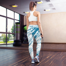 Load image into Gallery viewer, POSITION -BLUE ABSTRACT - Yoga Leggings