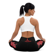 Load image into Gallery viewer, POSITION - BLACK & RED-Yoga Leggings