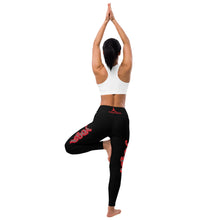 Load image into Gallery viewer, POSITION - BLACK & RED-Yoga Leggings