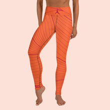 Load image into Gallery viewer, P0SITION ORANGE STRIPES - Yoga Leggings
