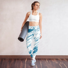 Load image into Gallery viewer, POSITION -BLUE ABSTRACT - Yoga Leggings