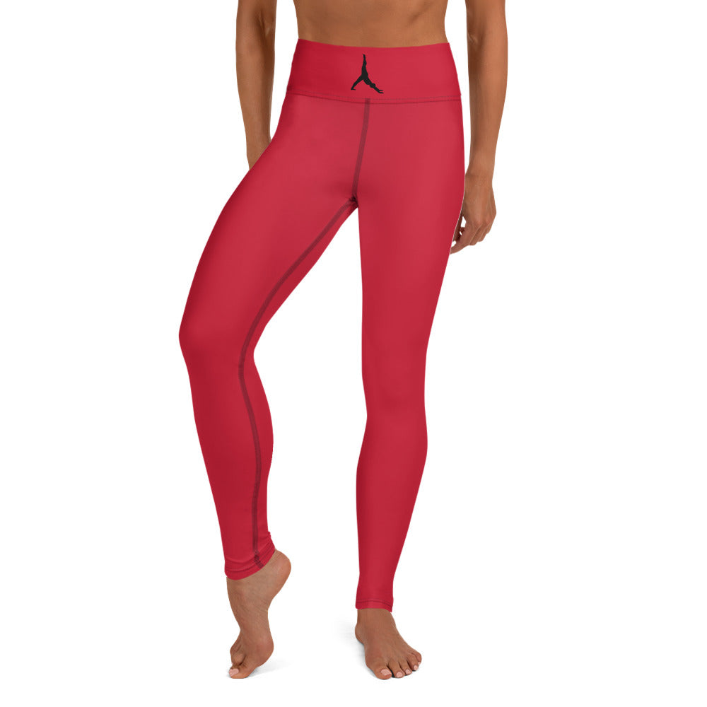 Women Printed Red Yoga Pants