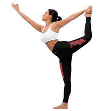 Load image into Gallery viewer, POSITION - BLACK & RED-Yoga Leggings