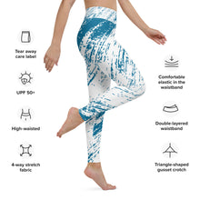 Load image into Gallery viewer, POSITION -BLUE ABSTRACT - Yoga Leggings