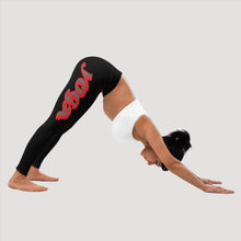 Load image into Gallery viewer, POSITION - BLACK & RED-Yoga Leggings