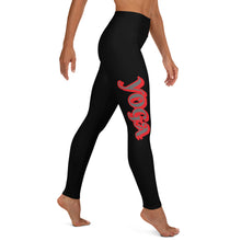Load image into Gallery viewer, POSITION - BLACK & RED-Yoga Leggings