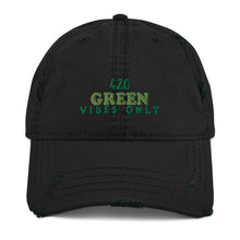 Load image into Gallery viewer, 420 GREEN VIBES - Distressed Dad Hat