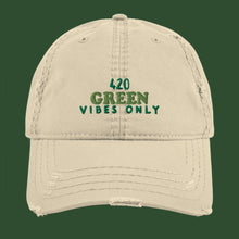Load image into Gallery viewer, 420 GREEN VIBES - Distressed Dad Hat