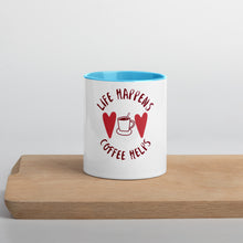 Load image into Gallery viewer, Life Happens-Mug with Color Inside