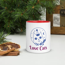 Load image into Gallery viewer, Love Cats - Mug with Color Inside