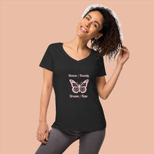 Load image into Gallery viewer, BUTTERFLY - Women’s fitted v-neck t-shirt