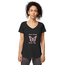Load image into Gallery viewer, BUTTERFLY - Women’s fitted v-neck t-shirt