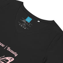 Load image into Gallery viewer, BUTTERFLY - Women’s fitted v-neck t-shirt