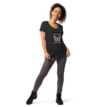 Load image into Gallery viewer, BUTTERFLY - Women’s fitted v-neck t-shirt