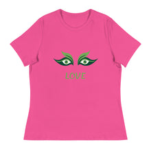 Load image into Gallery viewer, GREEN LEAF EYES - Women's Relaxed T-Shirt