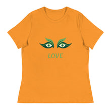 Load image into Gallery viewer, GREEN LEAF EYES - Women's Relaxed T-Shirt