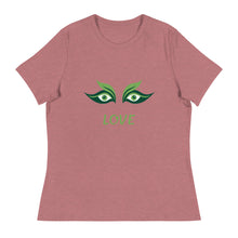 Load image into Gallery viewer, GREEN LEAF EYES - Women's Relaxed T-Shirt