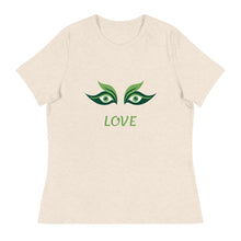 Load image into Gallery viewer, GREEN LEAF EYES - Women's Relaxed T-Shirt
