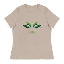 Load image into Gallery viewer, GREEN LEAF EYES - Women's Relaxed T-Shirt