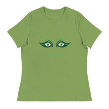 Load image into Gallery viewer, GREEN LEAF EYES - Women's Relaxed T-Shirt