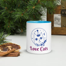 Load image into Gallery viewer, Love Cats - Mug with Color Inside
