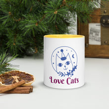Load image into Gallery viewer, Love Cats - Mug with Color Inside
