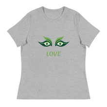 Load image into Gallery viewer, GREEN LEAF EYES - Women&#39;s Relaxed T-Shirt
