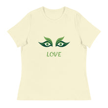 Load image into Gallery viewer, GREEN LEAF EYES - Women&#39;s Relaxed T-Shirt
