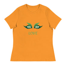 Load image into Gallery viewer, GREEN LEAF EYES - Women&#39;s Relaxed T-Shirt
